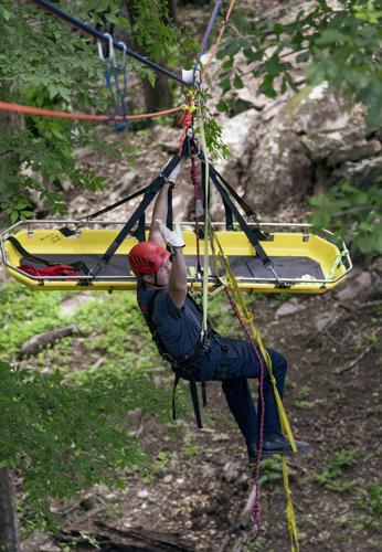 Firefighter train for technical rescues at the Sportsplex