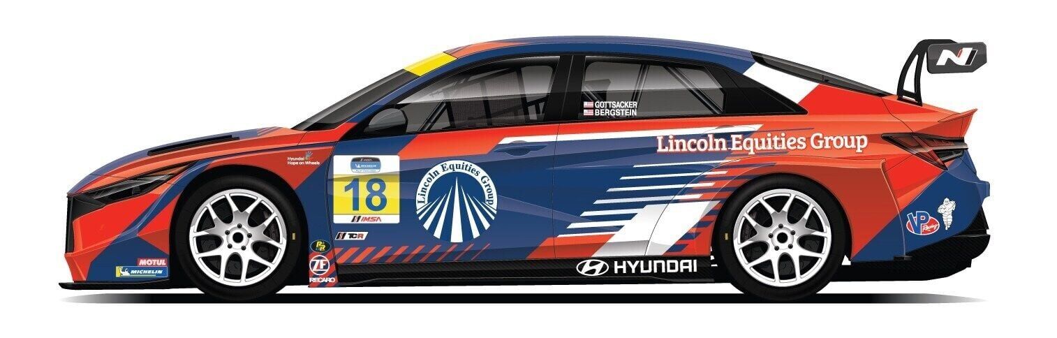 Artist's rendering of the No. 18 BHA Elantra N TCR livery for the 2026 IMPC season