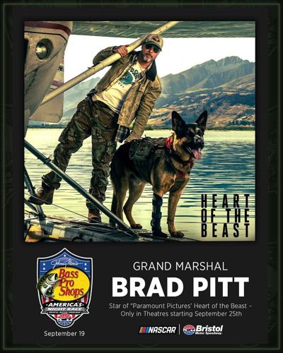 Brad Pitt Headed to Bristol Motor Speedway for Bass Pro Shops Night Race
