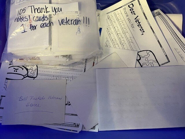 Mamie's Place Children's Library delivers thank-you letters to Bill Nichols