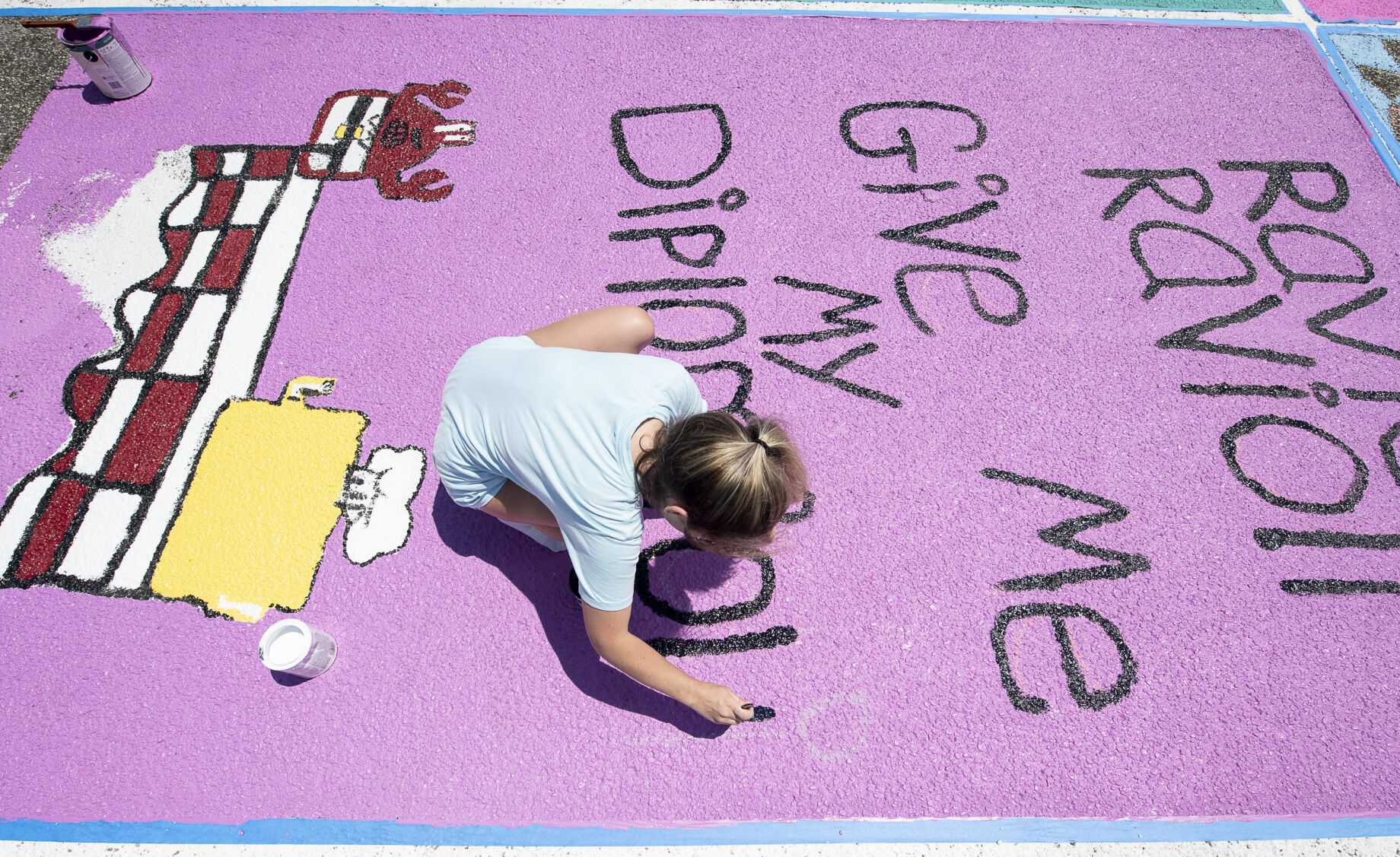 A little color is coming to Dadeville High School parking spaces