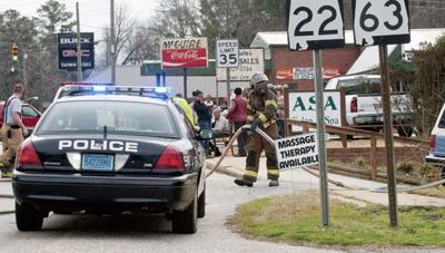 Accident causes gas leak