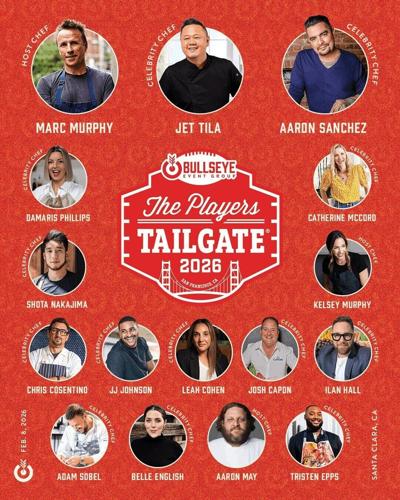 Bullseye Event Group’s Players Tailgate returns on Super Bowl Sunday in Santa Clara with a marquee lineup of celebrity chefs and hosts for its signature pregame hospitality experience.