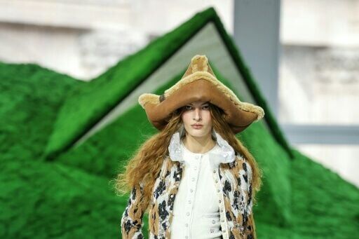 The Louis Vuitton show at the Paris fashion week used shepherds' hats and bags with bells to take spectators back to nature
