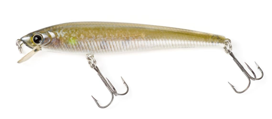 Plastic fishing lure (wobbler) isolated on white