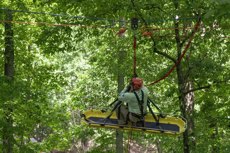 Firefighter train for technical rescues at the Sportsplex