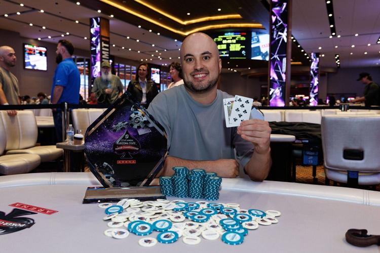 Evan Sandberg, winner of the Arizona State Poker Championship at Talking Stick Resort. Source: Michael Jordan Photography