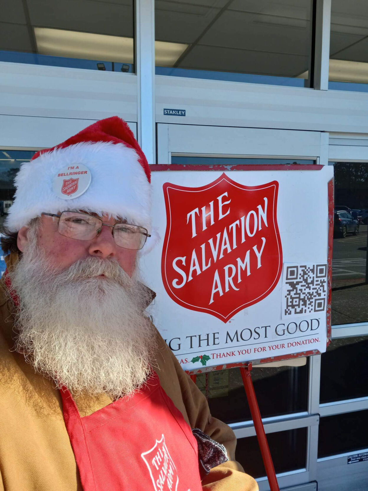 Bell ringer supports the Salvation Army all-year around
