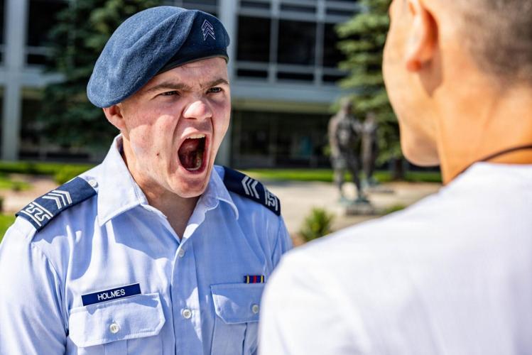 Shouting instructors and shaved heads greet new US Air Force cadets in Colorado