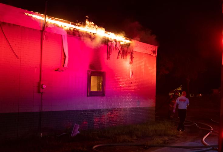 Photos: Firefighters battle blaze at McGhee Furniture Warehouse