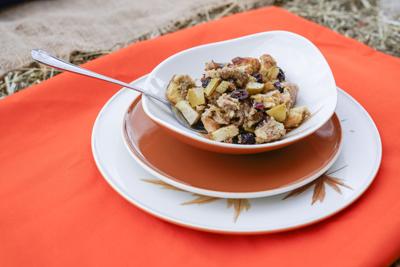 Sausage Stuffing with Cranberries and Apples