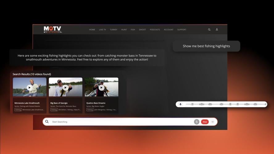 Conversational AI Search on MOTV.