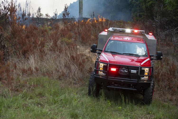 PHOTOS: Brush fire between Riverchase Drive and Sturdivant Road