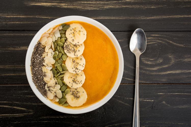 Stock Pumpkin smoothie bowl