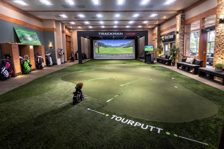 Putting green and TrackMan rendering