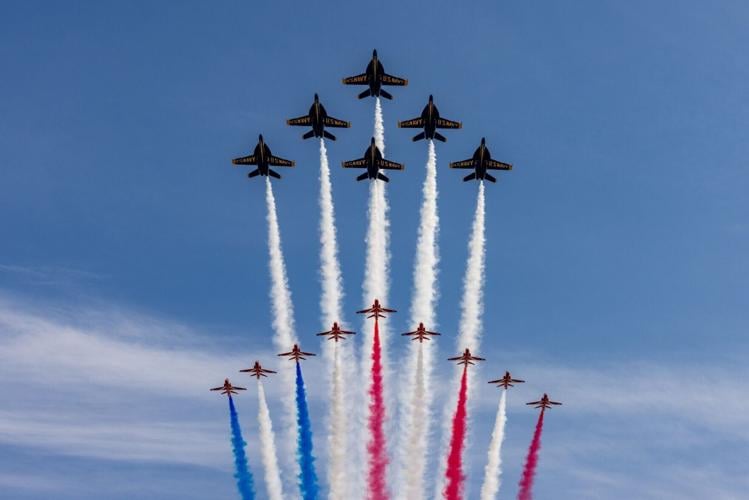 Red Arrows and Blue Angels unite for 250-year US celebrations