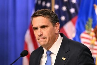 Acting US Attorney General Todd Blanche announcing the indictment of the Southern Poverty Law Center at the Department of Justice in Washington, DC, on April 21, 2026