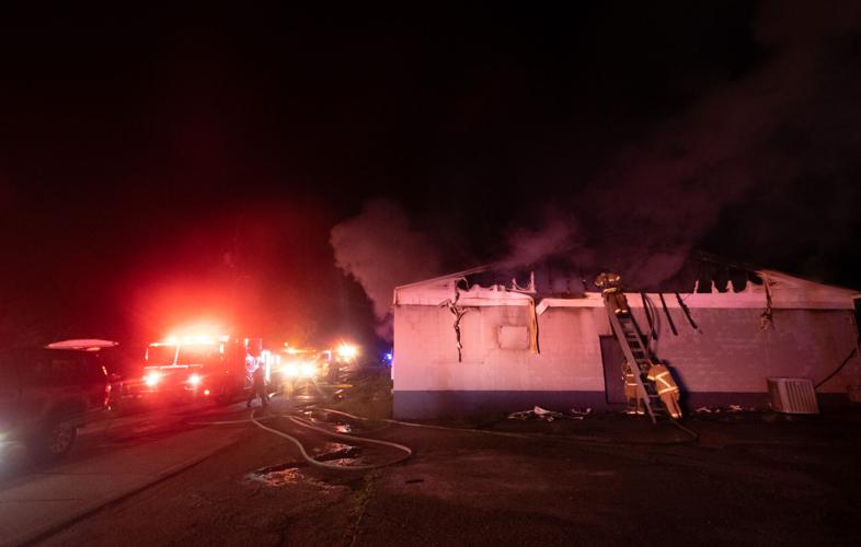 Photos: Firefighters battle blaze at McGhee Furniture Warehouse