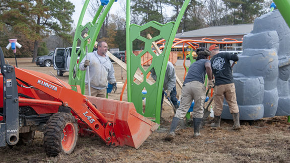 Versatile play park built by community