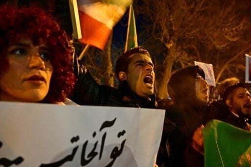 Iranians outside of the counry have also protested against the government as it cracked down on rallies