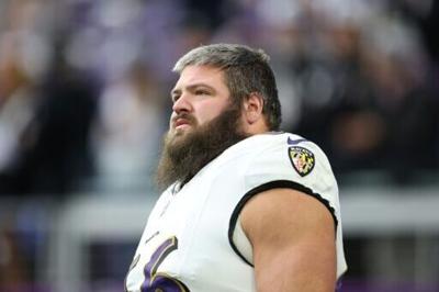 Offensive guard Ben Cleveland of the Baltimore Ravens was suspended for three games by the NFL for a violation of the league's substances of abuse policy