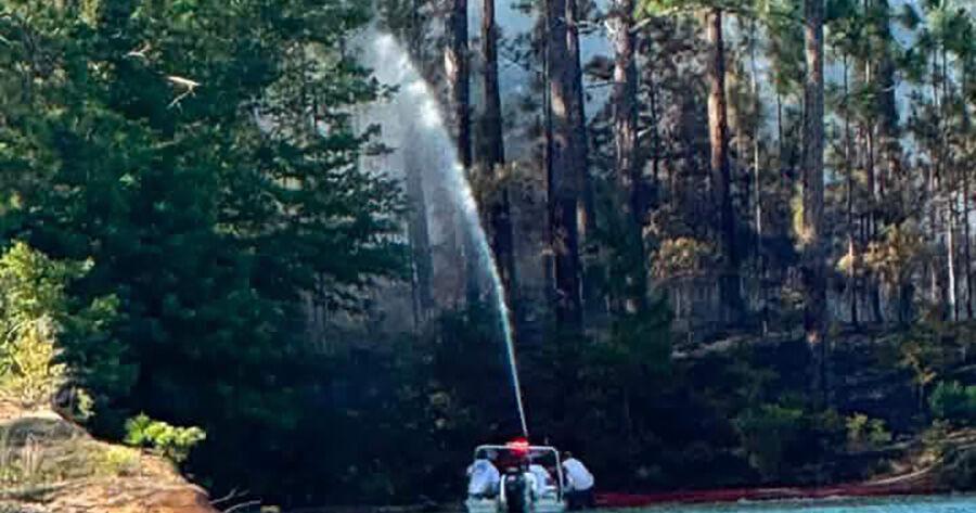 Goat Island fire under control