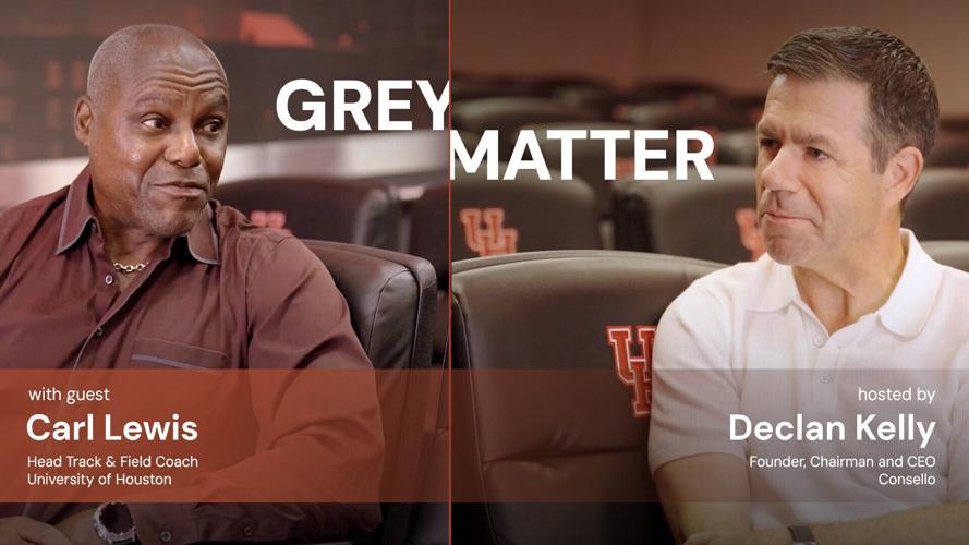 Nine-time Olympian Carl Lewis speaks with Consello's Declan Kelly on Grey Matter.