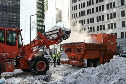 More than a foot (30 cm) of snow fell over parts of New York City