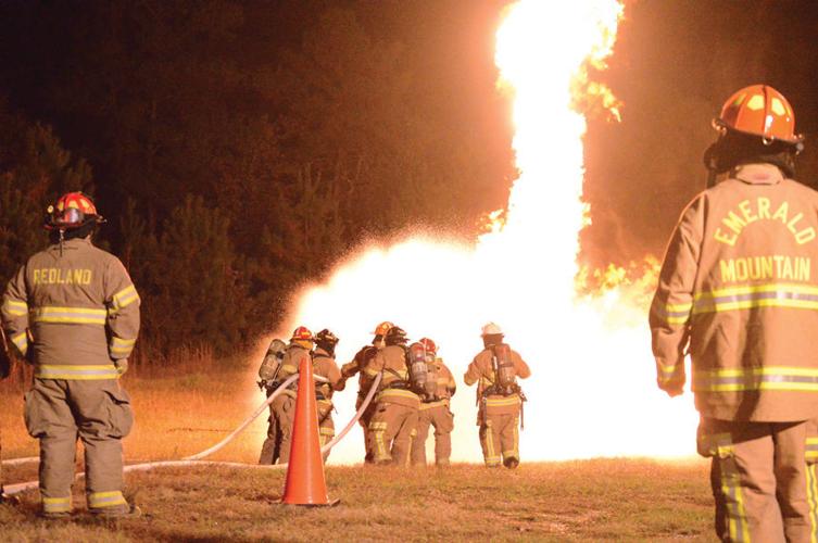 Local VFD’s fight propane tank blaze in combined practice session