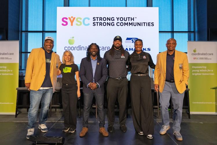 Beth Johnson,CEO of Coordinated Care, was joined by legendary athletes Walter Jones, Marcus Trufant, Garry Gilliam, Iman McFarland and Warren Moon to speak to teens from across the Puget Sound Region at Lumen Field to discuss the value of connection and...