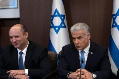 Israeli opposition figures Naftali Bennett and Yair Lapid, seen here in 2022, have both been outspoken critics of Prime Minister Benjamin Netanyahu's handling of the Gaza war and beyond