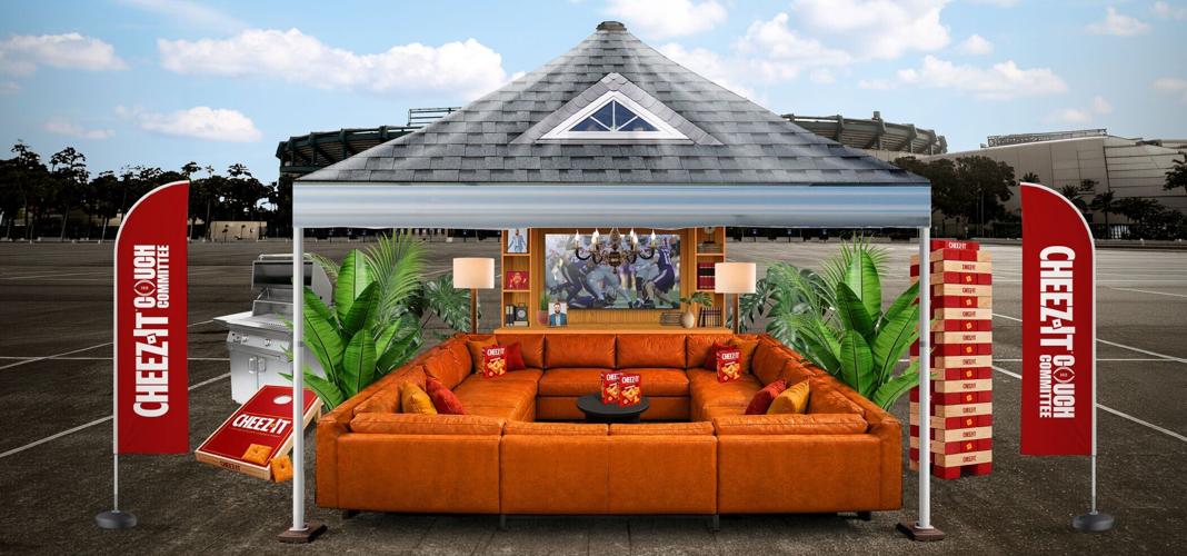 Cheez-It is partnering with collegiate football legend and current sports analyst Chase Daniel to join one lucky fan and their own committee on the Cheez-It shaped couch this fall.