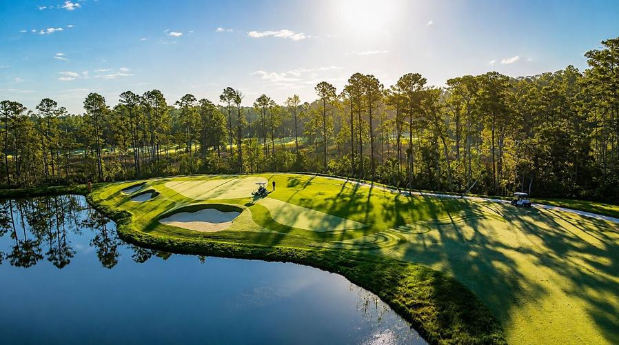 Scenic 18-hole championship golf course at Esplanade at St. Marys.