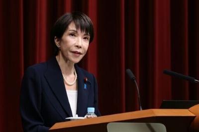 Japan's Prime Minister Sanae Takaichi speaks during a press conference at the Prime Minister's Office in Tokyo on January 19, 2026