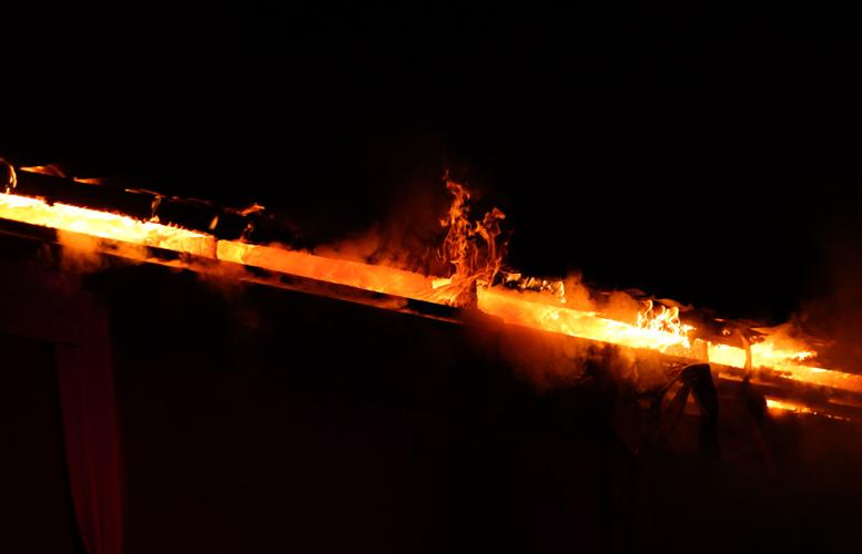 Photos: Firefighters battle blaze at McGhee Furniture Warehouse