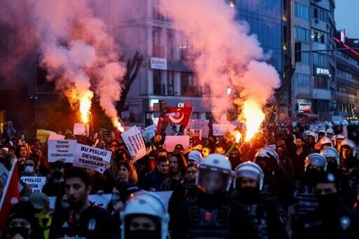 Turkey's President Recep Tayyip Erdogan denounced the protests as 'street terror'