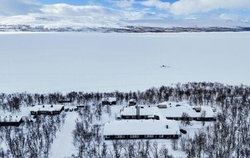 Aerial view of the Finnish Kilpisjarvi Biological Station, home of the Polar Scientific Diving programme