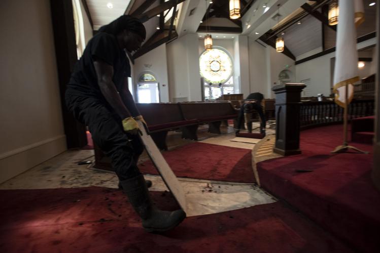 PHOTOS: First United Methodist Church starts to rebuild after fire
