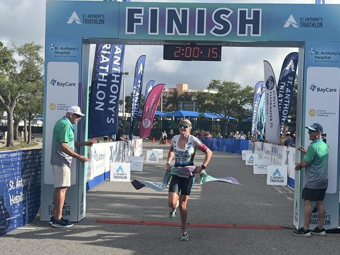 Annie Fuller, of Tucson, Ariz., won her first St. Anthony's Triathlon with a time of 1:57:16. She and Appleton are first-time St. Anthony's winners.