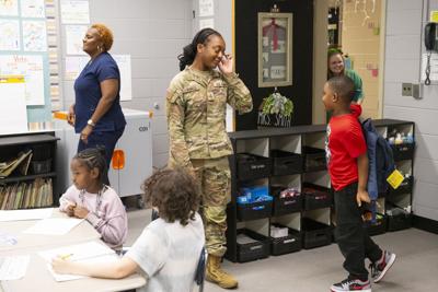 Wetumpka Elementary School student surprised by Veteran sister