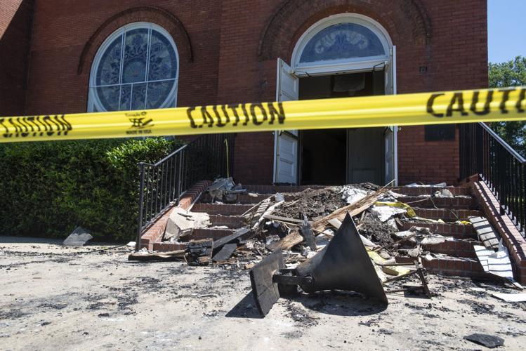 PHOTOS: First United Methodist Church starts to rebuild after fire