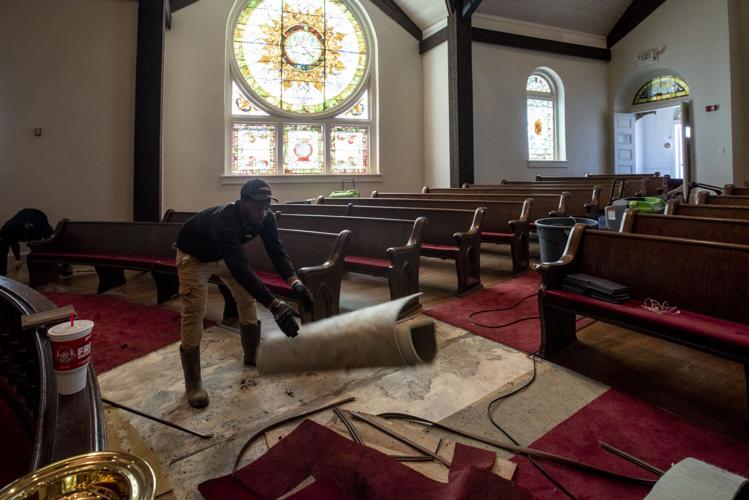 PHOTOS: First United Methodist Church starts to rebuild after fire