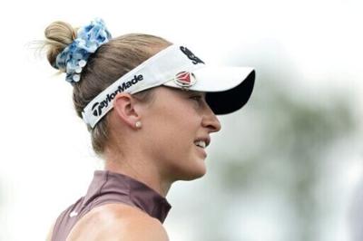 Nelly Korda of the United States fired a five-under par 67 to grab a share of the 36-hole lead at the LPGA Riviera Maya Open