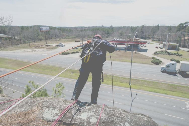 Firefighters conduct High Angle Rope Rescue training at Patriot’s Point
