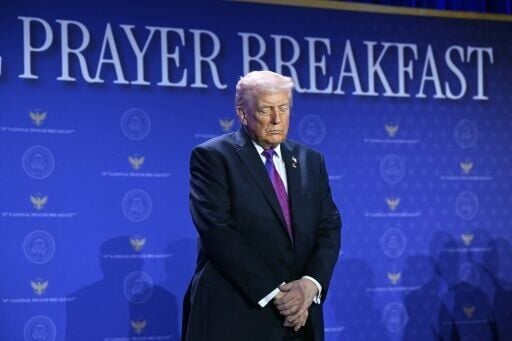 Donald Trump at the National Prayer Breakfast on February 5, 2026