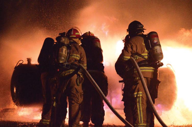 Local VFD’s fight propane tank blaze in combined practice session
