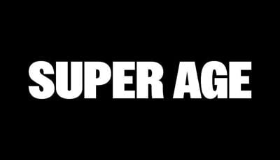 Super Age logo on black background
