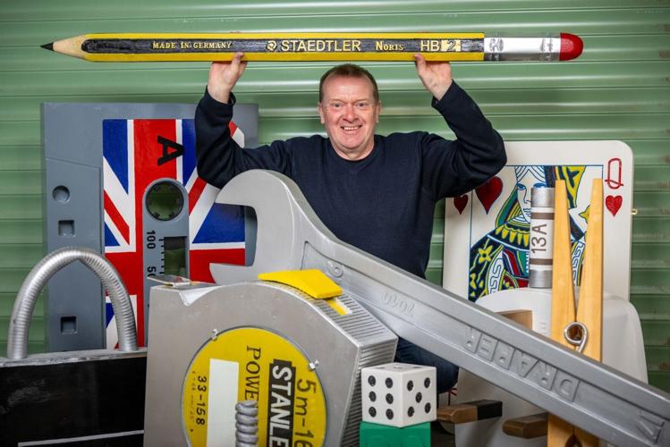 Retiree builds supersized versions of everyday items