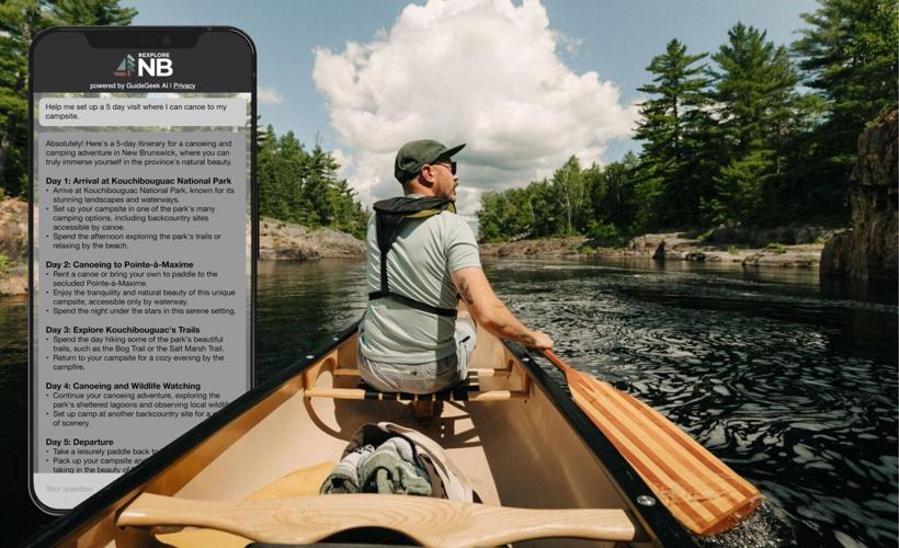 Explora, the new AI travel genius from ExploreNB and GuideGeek designed to help visitors plan trips to New Brunswick with ease and confidence.