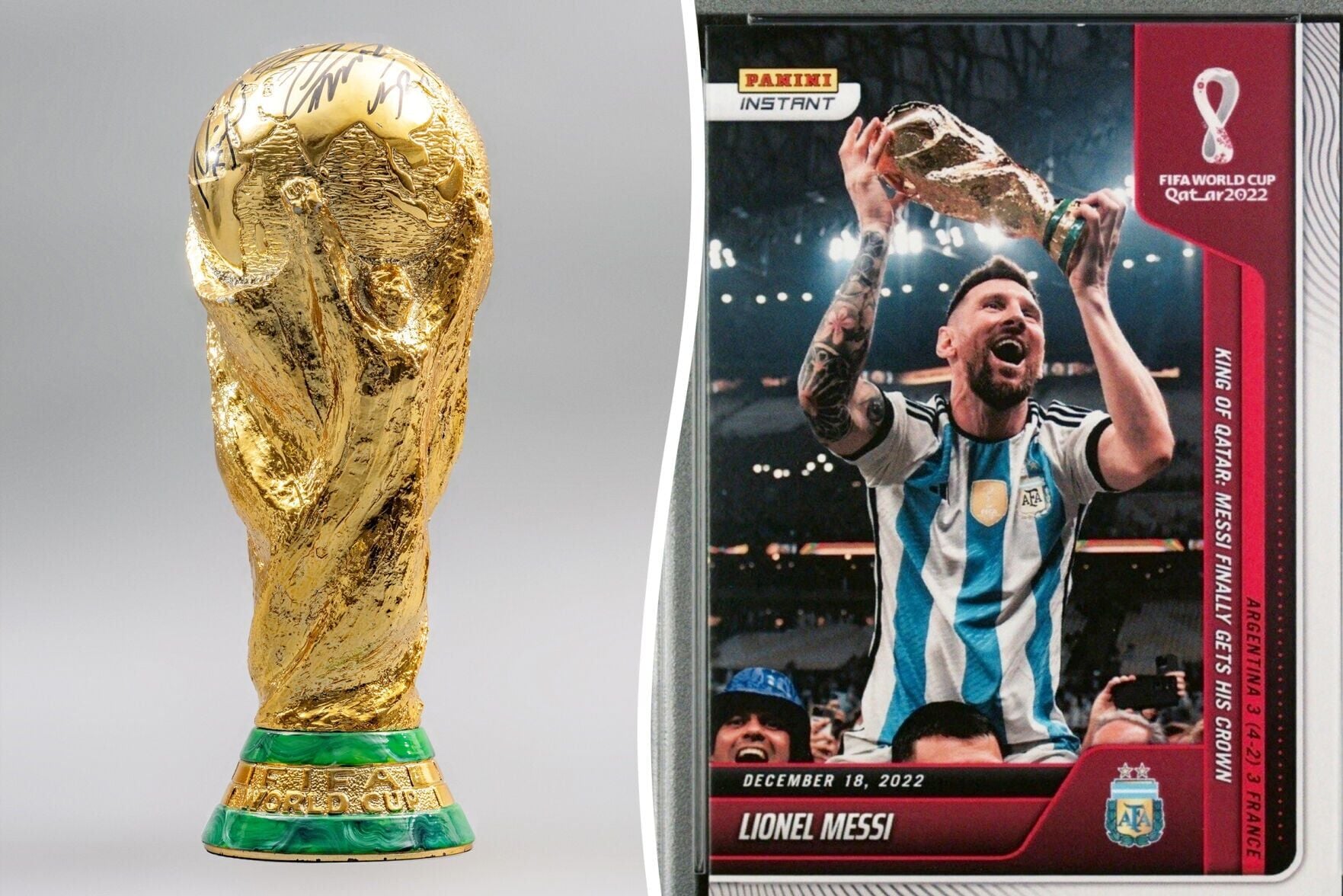 World Cup trophy used by Messi in most-liked Instagram photo for sale ...